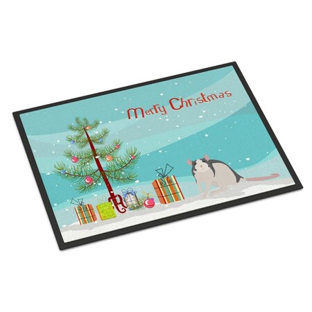 Carolines Treasures 24 x 36 in. Husky Rat Merry Christmas Indoor or Outdoor Mat CK4473JMAT